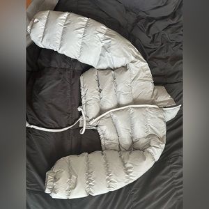 Silver Crop Puffer Jacket pretty little thing slightly irredescent sooo warm